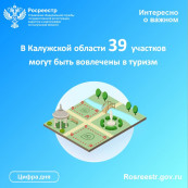 В Калужской области 39 участков могут быть вовлечены в туризм В Калужской области 39 участков могут быть вовлечены в туризм