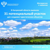 В Калужской области выявлен 31 потенциальный участок для создания туристических объектов В Калужской области выявлен 31 потенциальный участок для создания туристических объектов